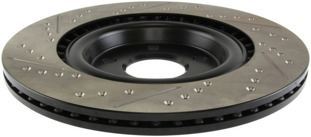 StopTech 127.33137L Sport Cross-Drilled And Slotted Disc Brake Rotor
