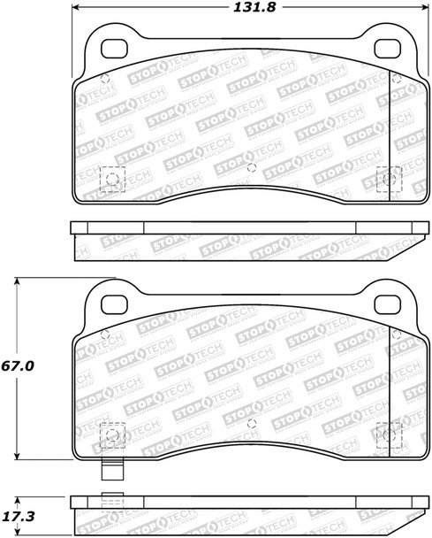 StopTech 308.09680 StopTech Street Brake Pads Fits 03-17 Viper