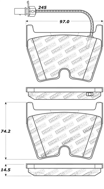 StopTech 308.10290 StopTech Street Brake Pads Fits 03-18 Gallardo R8 RS4 RS5 RS6