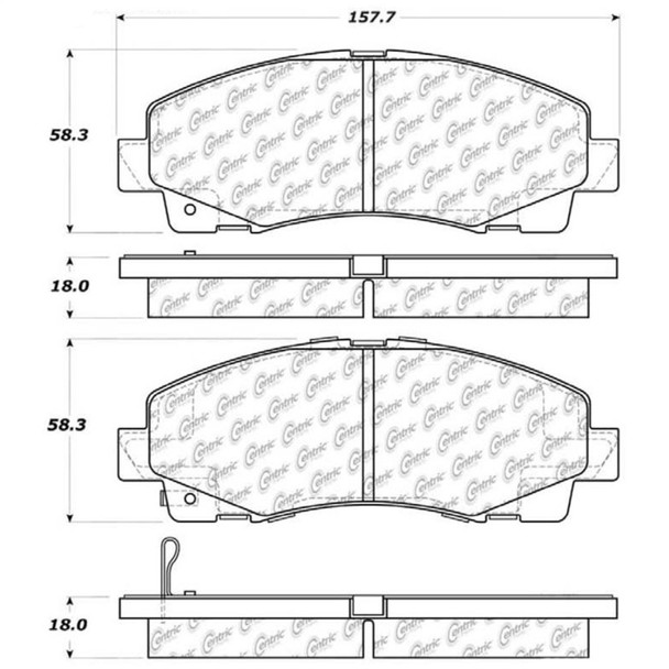 StopTech 308.11020 StopTech Street Brake Pads Fits 06-14 Ridgeline TL