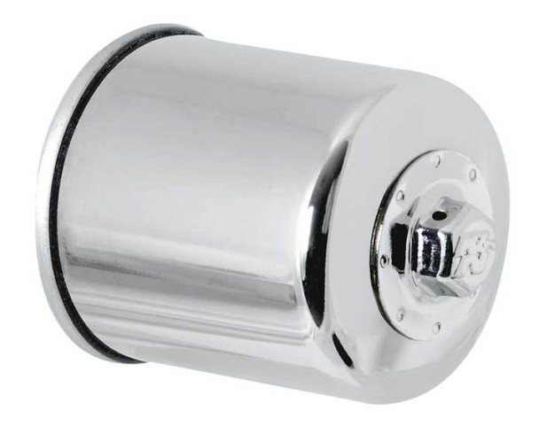 K&N Oil Filter - Chrome for Honda / Kawasaki / Yamaha / Polaris / Victory 2.688in OD x 3.344in H (KN-303C)