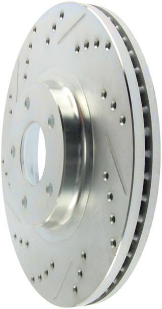 StopTech 227.42080R Select Sport Cross-Drilled And Slotted Disc Brake Rotor