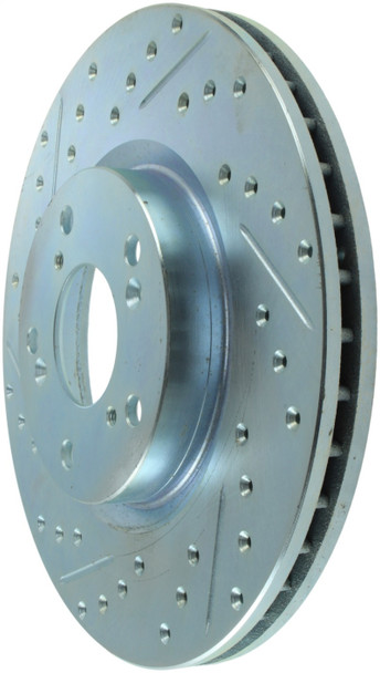 StopTech 227.40057R Select Sport Cross-Drilled And Slotted Disc Brake Rotor