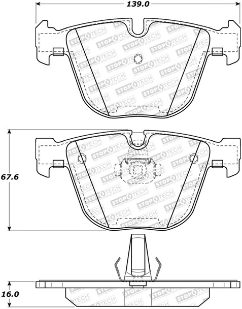 StopTech 308.09192 Street Disc Brake Pad Set Fits 10-19 X5 X6