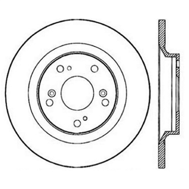 StopTech 126.40050SL Sport Slotted Disc Brake Rotor Fits 00-09 S2000