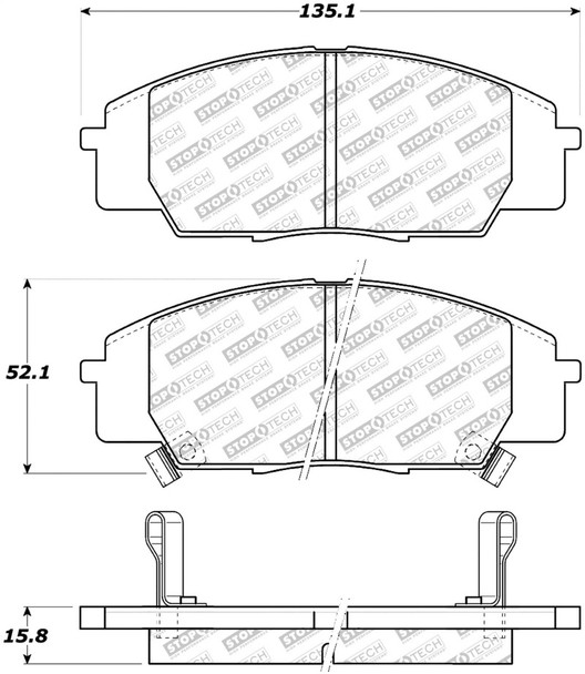 StopTech 305.08290 Street Select Brake Pads Fits 00-11 Civic CSX RSX S2000