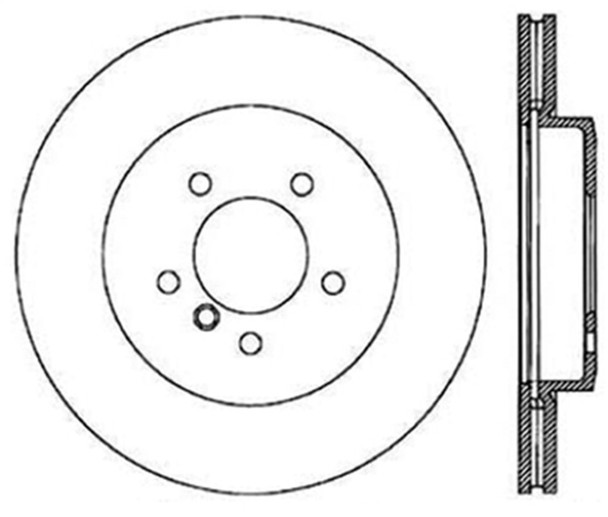StopTech 128.34052R Sport Cross-Drilled Disc Brake Rotor