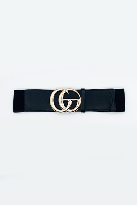 Black Belt With Gold CG Buckle