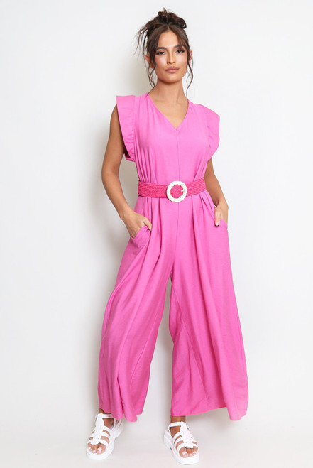 Pink Wide Leg Jumpsuit