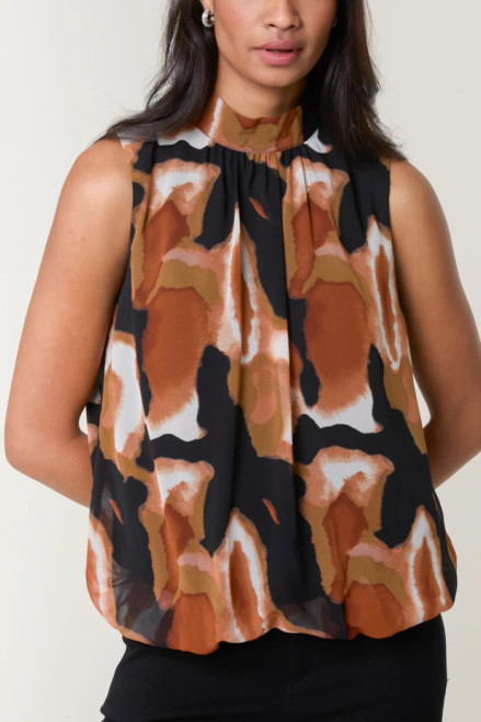Sleeveless Abstract Print Top Sleeveless Abstract Print Top