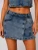 Wrap Front Denim Skort
