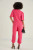 Fuschia Tie Front Jumpsuit