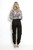 Black Cuffed Hem Cargo