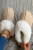 Stone Slippers With Faux Fur Lining