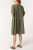 Khaki V-Neck Oversized Dress