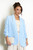 Sky Blue Ruched Sleeve Blazer