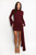 Burgundy Side Tie Mini Dress