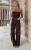Brown Wide  Leg Jeans