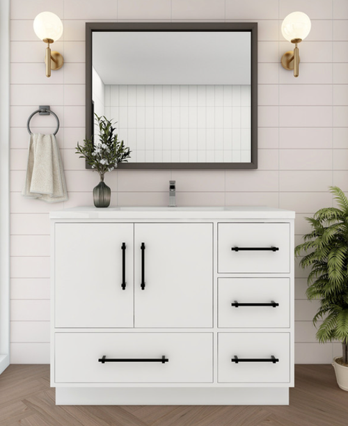 Victoria 42" Freestanding Bathroom Vanity Right Side Drawers - 059