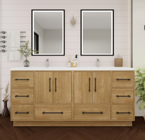 Victoria 72" Freestanding Double Sink Bathroom Vanity- 059
