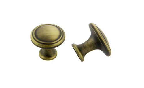 Round Deco Knob 30mm Antique Satin Brass- 061