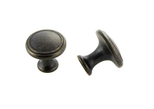 Round Deco Knob 30mm Weathered Black- 061
