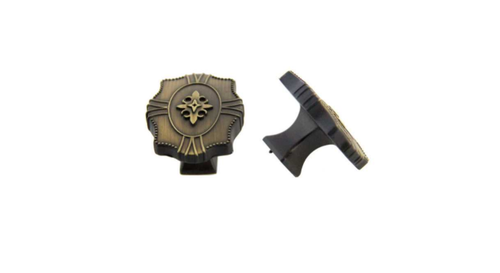 Fleur Di Lis Knob Antique Satin Brass- 061