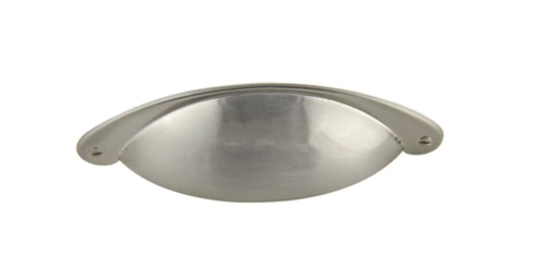 Hooded Shaker Cup Pull Satin Nickel 3" CC- 061