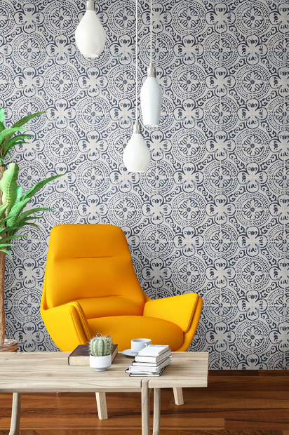 Kenzzi Indigo Matte Decorative Porcelain Tile 8x8- 029