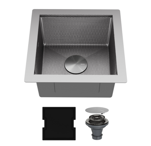 Matrix 17" Undermount Silver Workstation Sink with Accessories- 032