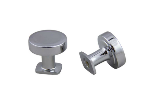 Round Flat Top Knob Polished Chrome 32mm- 061