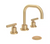 Two-Handle 7.28" Gold Brushed Bathroom Sink Faucet- 048