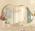Asymmetrical Gold Framed Mirror 20"- 048