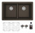 33" Brown Undermount 50/50 Quartz Package