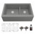 34" Grey Undermount 60/40 Quartz Farmhouse Package
