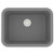 24" Grey Seamless Undermount Single Bowl Quartz