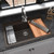 33" Brown Top Mount Single Bowl Quartz Workstation