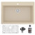 33" Bisque Top Mount Single Bowl Quartz Package