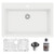 33" White Top Mount Single Bowl Quartz Package