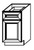 Base Cabinet- White Inset Shaker-- 012001IFR