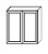 2 Door 2 Shelves-- 004002FCF