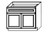 Base Cabinet- Gray Double Edge-- 013003FDE