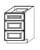 Base Cabinet- Dark Gray lossy Inner Panel-- 016005EFL-IB