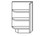 Corner Cabinet- White Gray Matte Inner Panel - 016006EFL-IB