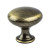 Euro Moderno Brushed Antique Brass Knob