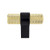 Radial Reign Modern Brushed Gold and Matte Black Knob