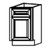 Corner Cabinet- Charcoal Blue- 015017FVC