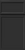 Divine Elegance Black Slim Edge- Sample Door