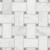 Jumbo Basketweave Oriental White Marble Honed Cinder Grey Dot 12"x12"- 001