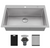 Matrix 33" Top Mount Silver Workstation Sink with Accessories- 032